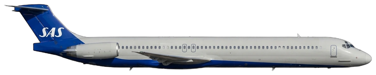 McDonnell Douglas MD-90-30 in SAS Scandinavian Airlines livery, side profile