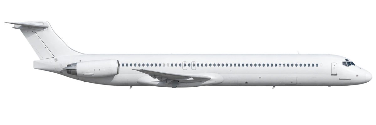 McDonnell Douglas MD-90-30 in United Airlines livery, side profile