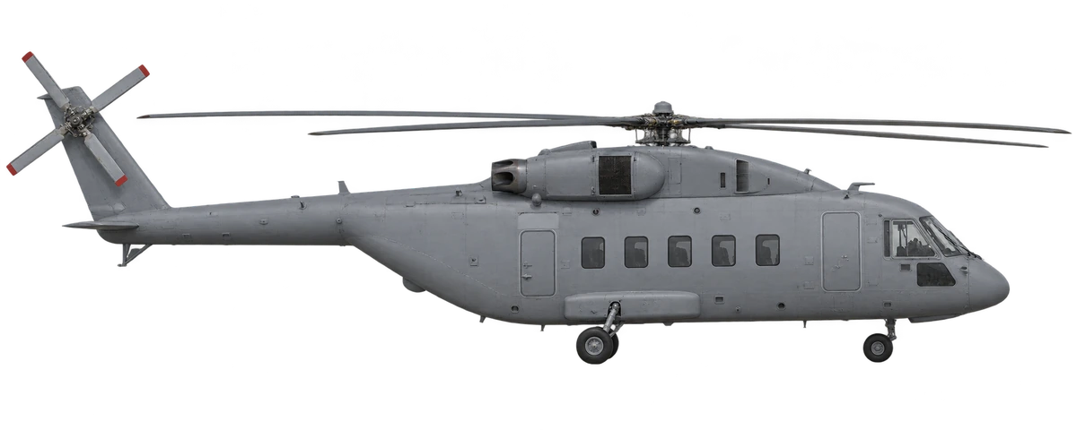 Mil Mi-38 (TV7-117V production version), side profile