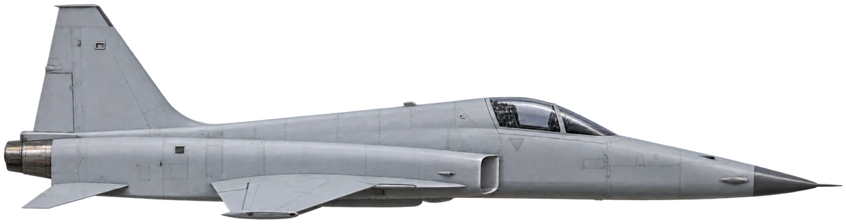 Northrop F-5E Tiger II, side profile