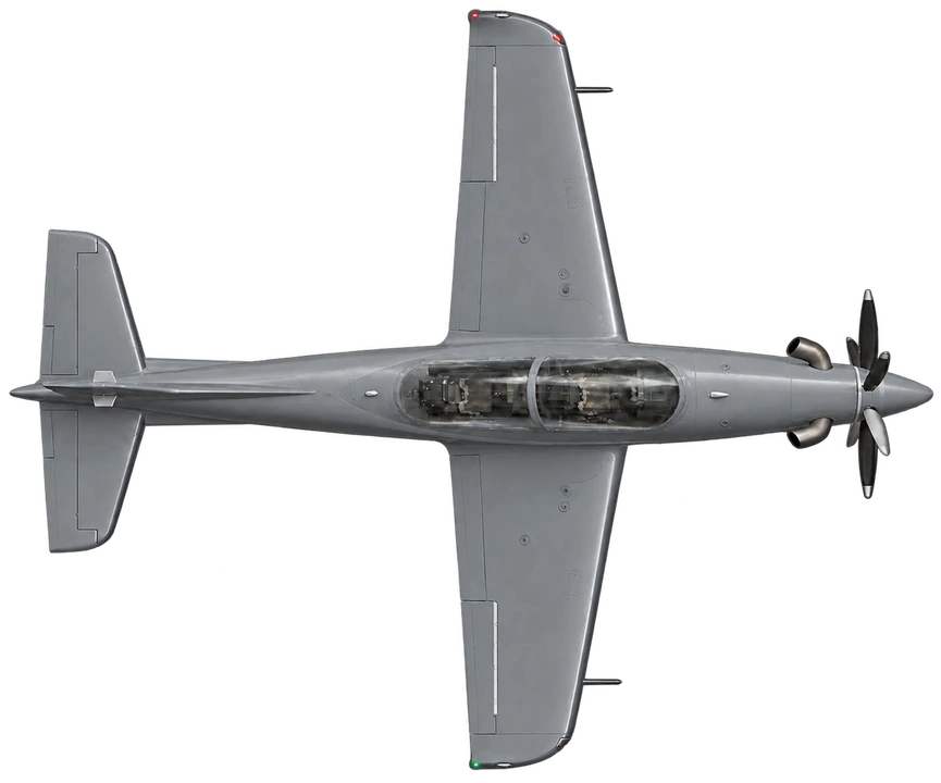 Pilatus PC-21, top view