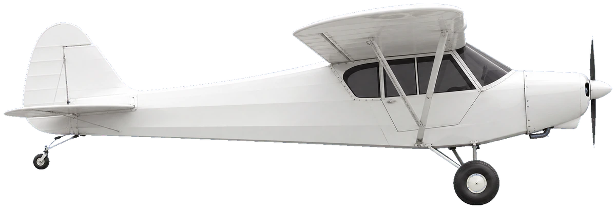 Piper J-3C-65 Cub, side profile