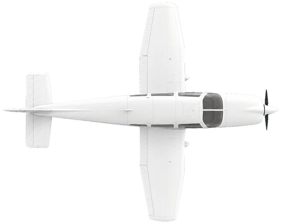 Piper PA-28 Cherokee, top view