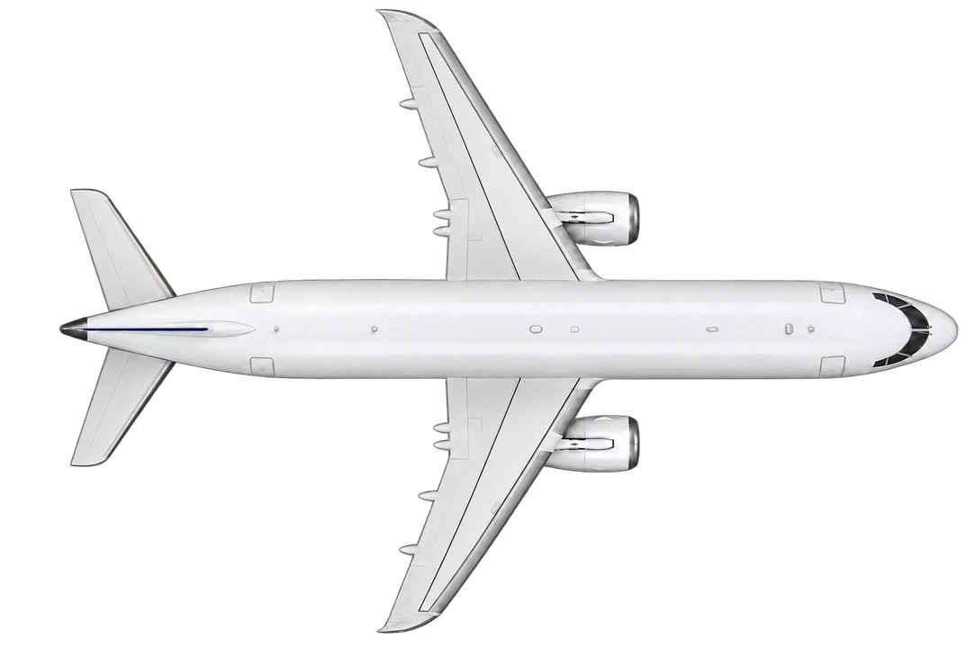 Sukhoi Superjet 100 in Airlink livery, top view